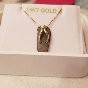 Sandal 14kt necklace